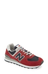 New Balance 574 Classic Sneaker In Red/ Navy