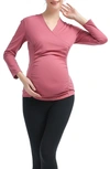 Kimi And Kai Essential Active Maternity/nursing Top In Rose