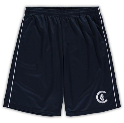 Profile Men's Navy Chicago Cubs Big And Tall Cooperstown Collection Mesh Shorts