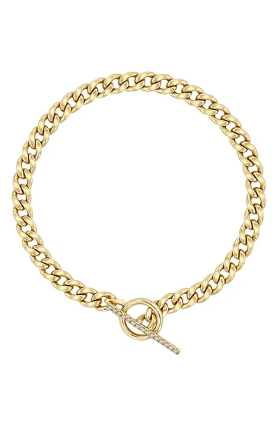 Zoë Chicco Medium Curb Chain Bracelet In Gold