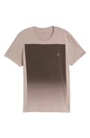 Allsaints Lobke Cotton Colorblock T-shirt In Flint Grey/ Jet Blk