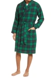 L.l.bean Scotch Plaid Flannel Robe In Cranston