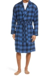 L.l.bean Scotch Plaid Flannel Robe In Morgan