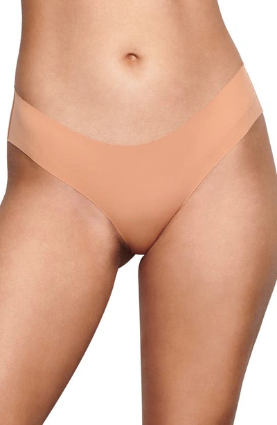 Skims Free Cut Hipster Thong In Ochre