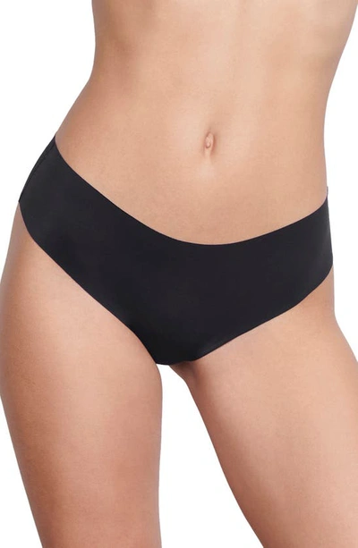 Skims Free Cut Hipster Thong In Onyx
