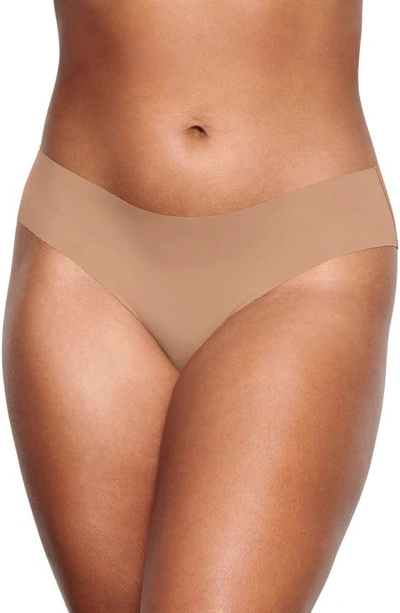 Skims Free Cut Hipster Thong In Sienna