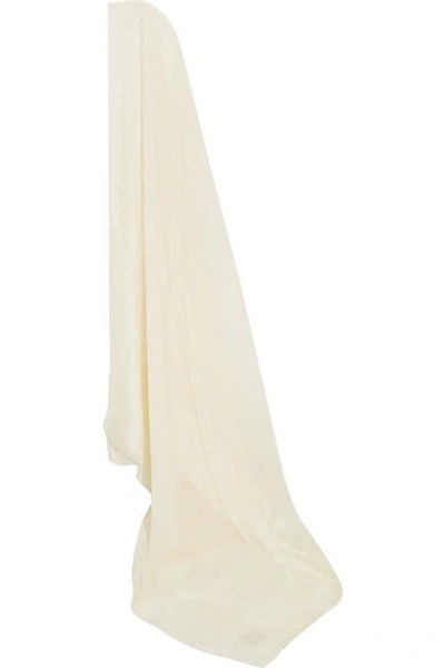 Etro Silk-blend Chiffon And Jacquard Veil In Ivory