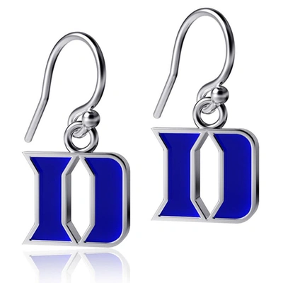 Dayna Designs Duke Blue Devils Silver Enamel Dangle Earrings