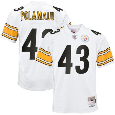 Mitchell & Ness Kids' Youth  Troy Polamalu White Pittsburgh Steelers 2005 Retired Player Legacy Jersey