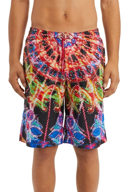 Dolce & Gabbana Illumination Print Swim Trunks In Luminarie