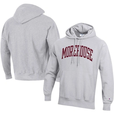 Champion Gray Morehouse Maroon Tigers Tall Arch Pullover Hoodie
