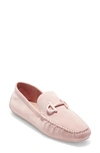 Cole Haan Tully Driver Shoe In Peach Whip Suede