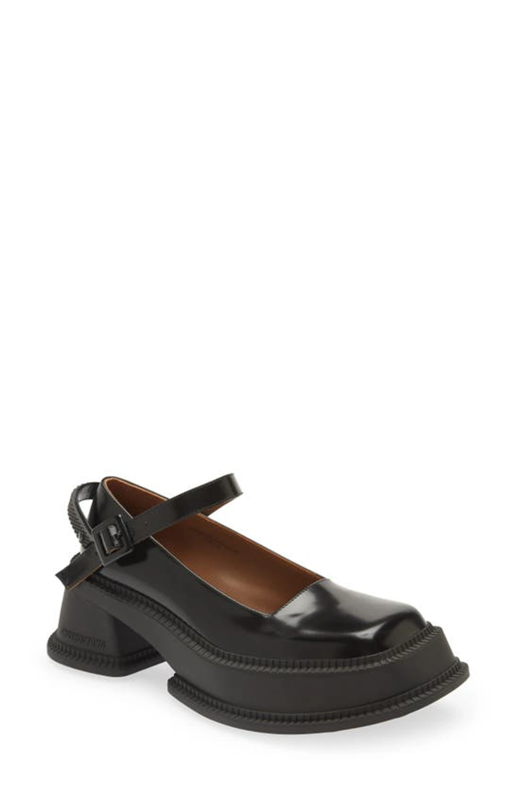 【国産】 Shushu-tong Platform ModeSens | Black In Loafer Jane Mary 靴