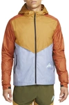 Nike Windrunner Packable Jacket In Wheat/ Ashen Slate/ Russet