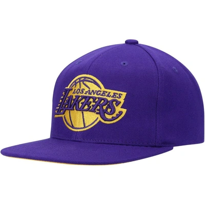 Mitchell & Ness Purple Los Angeles Lakers Two Tonal Snapback Hat