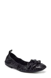 Aerosoles Women's Romy Metallic Faux Leather Bow Ballet Flats In Black