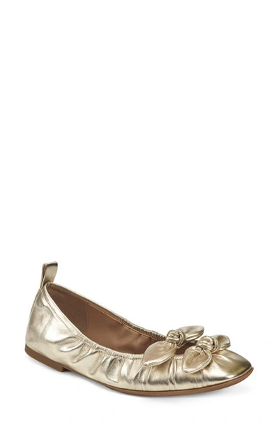 Aerosoles Women's Romy Metallic Faux Leather Bow Ballet Flats In Gold