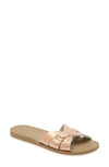 Salt Water Sandals By Hoy Kids' Slide Sandal In 220 Rosegold