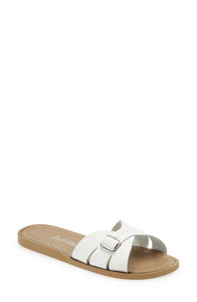 Salt Water Sandals By Hoy Slide Sandal In 100 White