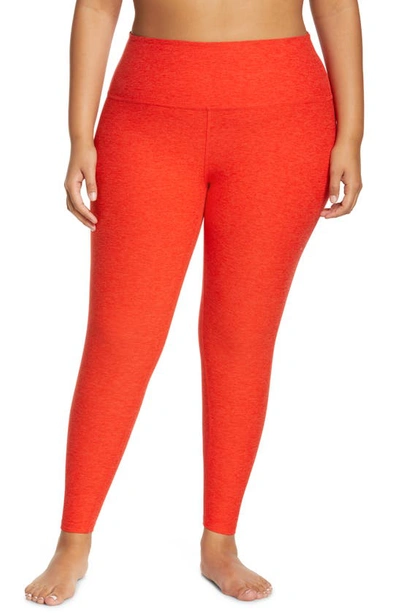 Beyond Yoga High Waist Midi Leggings In Redflower-scarlet