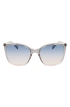 Longchamp 56mm Roseau Tea Cup Sunglasses In Gradient Blue Peach