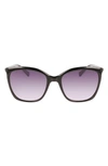 Longchamp 56mm Roseau Tea Cup Sunglasses In Black