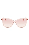 Longchamp 57mm Le Pliage Tea Cup Sunglasses In Pink