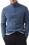 Rodd & Gunn Charlestown Quarter Zip Sweater In Stonewash