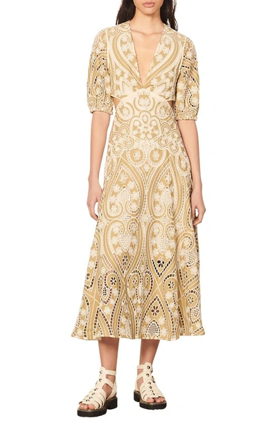 naomi embroidered dress Sunflower & Bees Embroidered Dress – Maddox & Marie main image 0