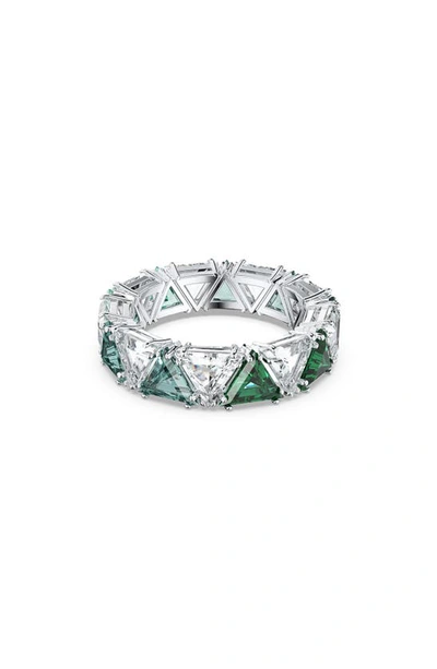Swarovski Millenia Stack Ring In Green Dark Multi