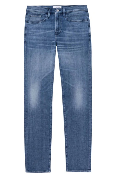 Frame L'homme Degradable Skinny Fit Jeans In Blue Wave