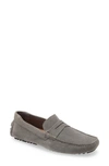 Nordstrom Brody Driving Penny Loafer In Grey Suede