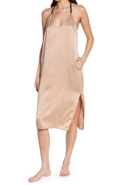 Lunya Washable Silk Slipdress Nightgown In Otium Tan