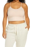 Bp. Knit Organic Cotton Crop Camisole In Pink Hero