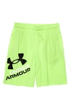 Under Armour Kids' Ua Prototype 2.0 Performance Athletic Shorts In Quirky Lime / / Black