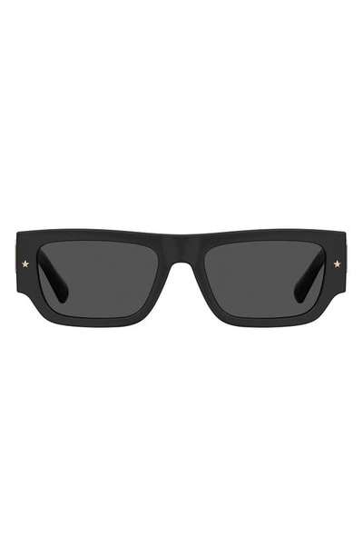 Chiara Ferragni 53mm Rectangle Sunglasses In Black