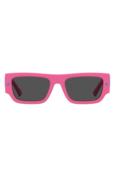 Chiara Ferragni Logo Rectangle Propionate Sunglasses In Pink