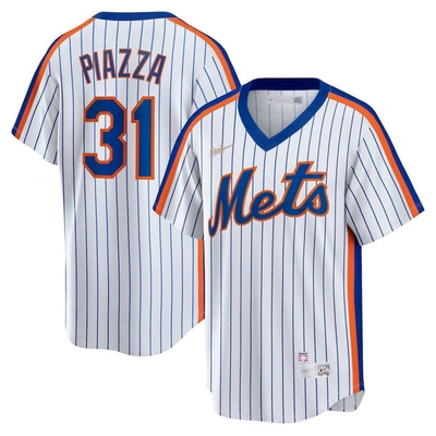 Nike Mike Piazza White New York Mets Home Cooperstown Collection Player Jersey