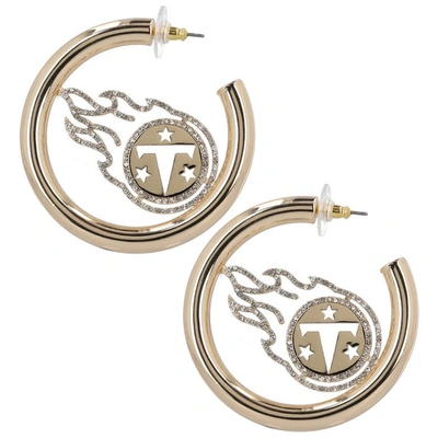 Baublebar Gold Tennessee Titans Team Hoop Earrings