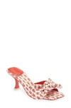 Jeffrey Campbell Bow Slide Sandal In Red White Lobster