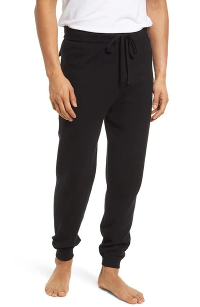 Lahgo Stretch Cotton Blend Joggers In Immersed Black