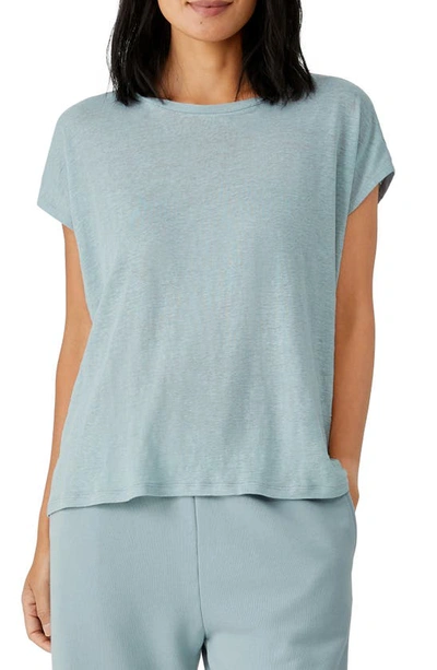 Eileen Fisher Boxy Crewneck Top In Delphine