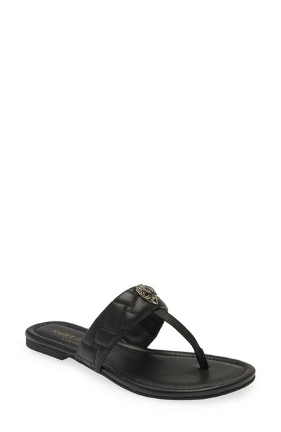 Kurt Geiger Women's Kensington T-strap Sandals In Black