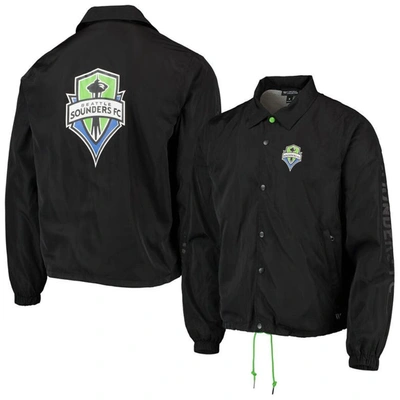 The Wild Collective Black Seattle Sounders Fc Coaches Full-snap Jacket