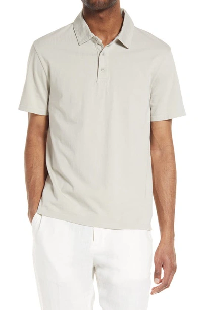 Vince Regular Fit Garment Dyed Cotton Polo Shirt In Washed Desert Sand