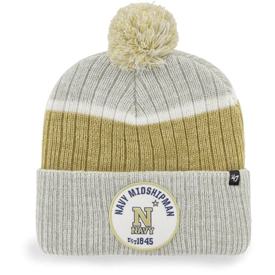 47 ' Gray Navy Midshipmen Holcomb Cuffed Knit Hat With Pom