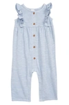 Nordstrom Babies' Ruffle Romper In Blue Feather