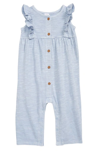 Nordstrom Babies' Ruffle Romper In Blue Feather