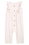 Nordstrom Babies' Ruffle Romper In Pink Calcite