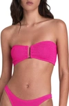Bound By Bond-eye Blake Bandeau Bikini Top In Bright Pink
